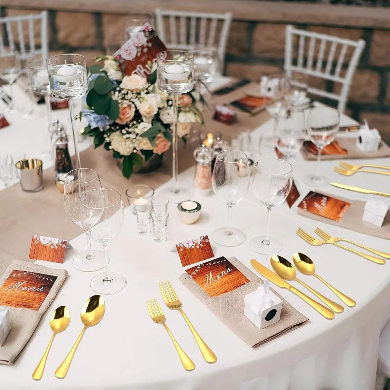 300 Pcs Stainless Steel Flatware Set