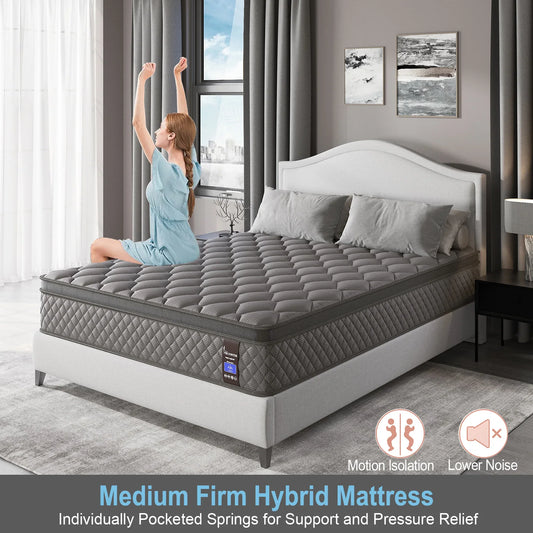Hybrid Spring Memory Foam Mattress Medium Firm