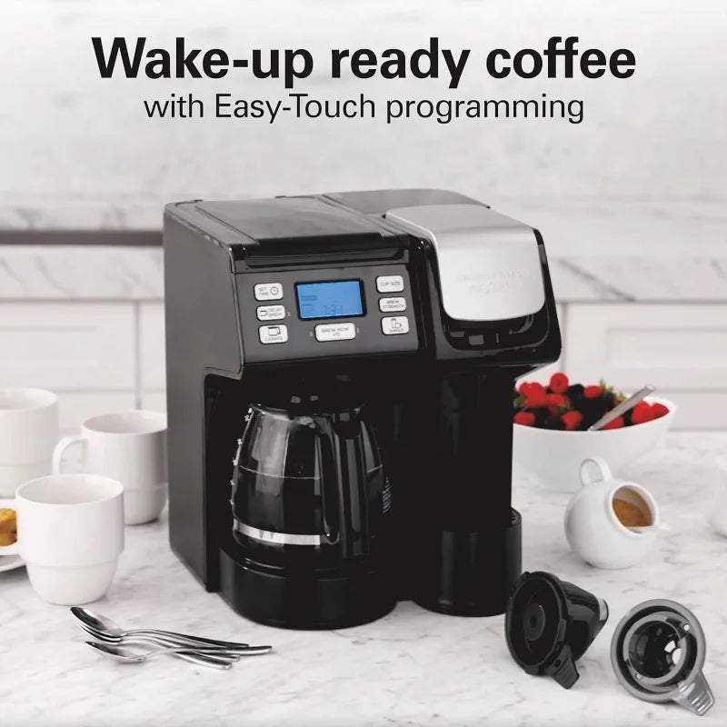 2-Way Coffee Maker, K-Cup, Pods or Grounds, Combo or Single Serve