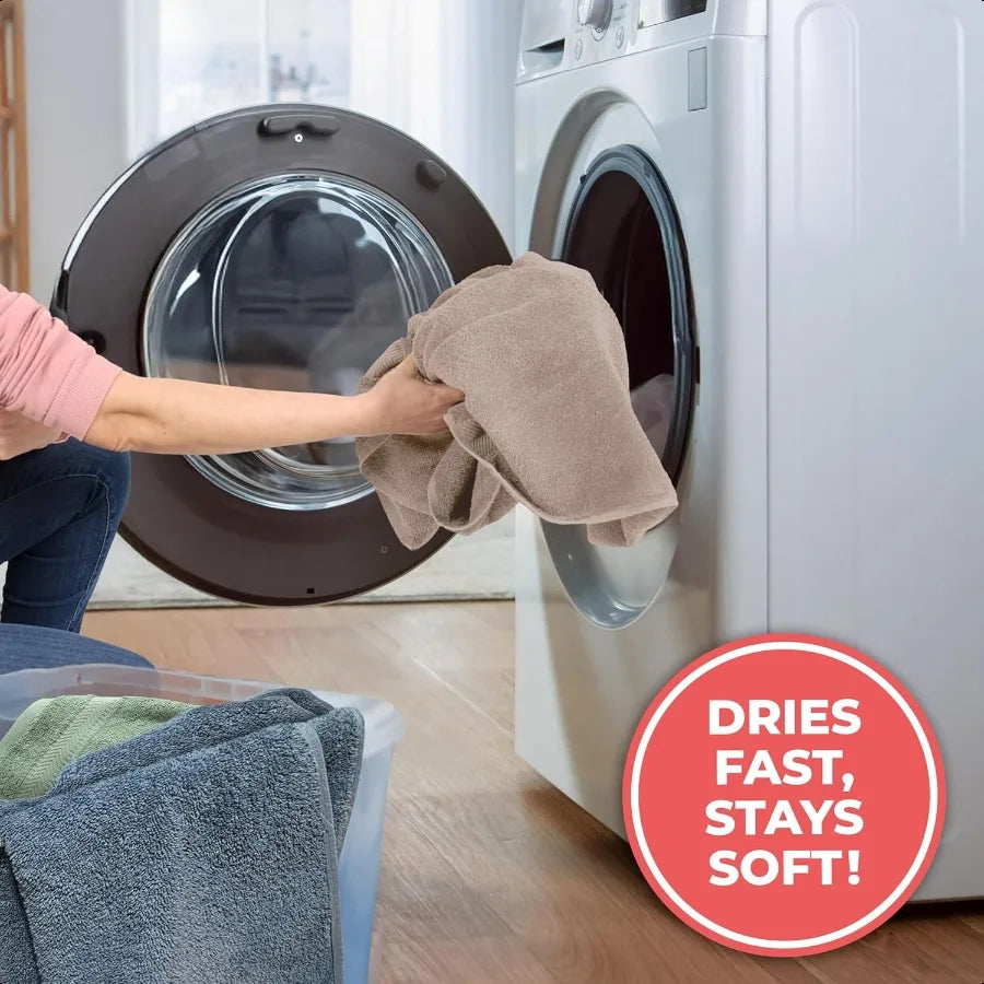 6-Piece Turkish Cotton Bath Towel Set