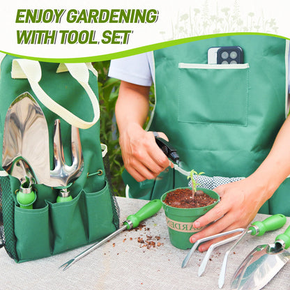 11pc Garden Tool Set With Organizer Handbag