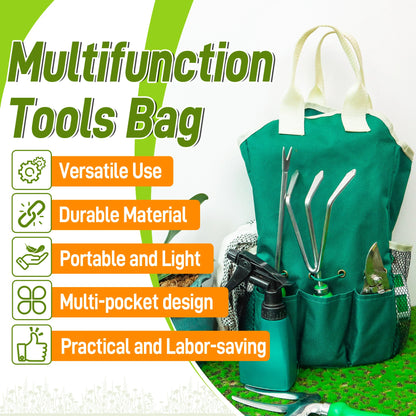 11pc Garden Tool Set With Organizer Handbag