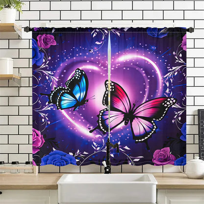 2Pcs Dreamy Butterfly Curtains