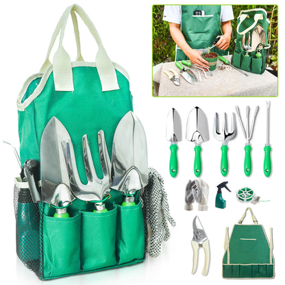 11pc Garden Tool Set With Organizer Handbag