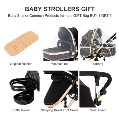 Lightweight 3 in 1 Baby Stroller