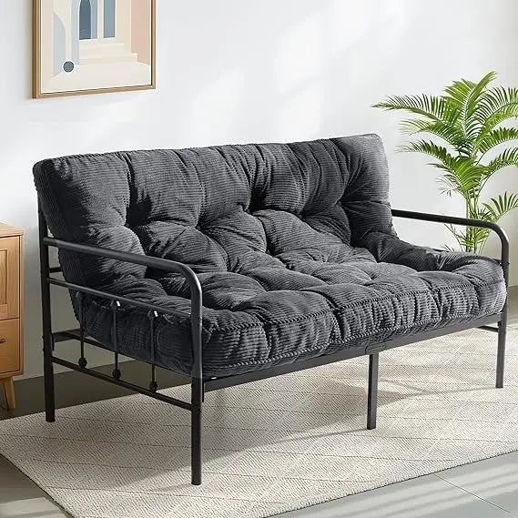 6" Futon Tufted Full Size with Twisted Rope Design