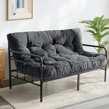 6" Futon Tufted Full Size with Twisted Rope Design