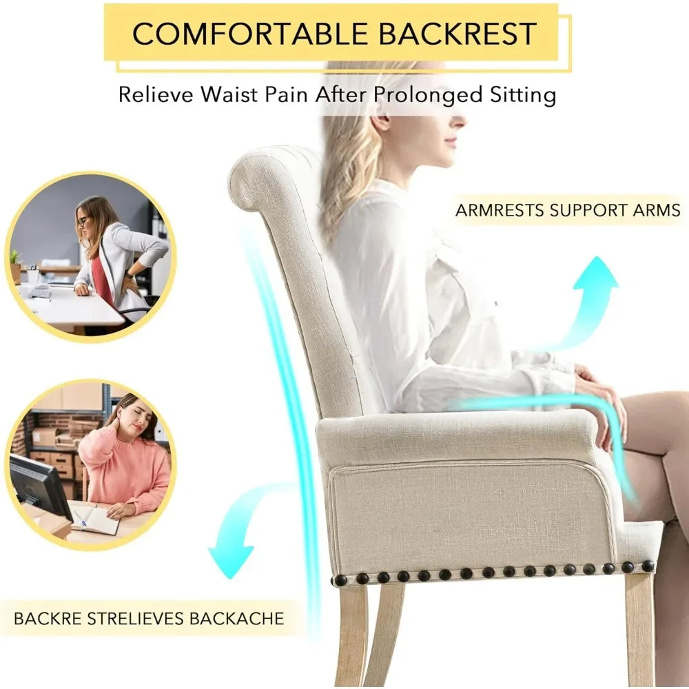 Elegant Tufted Dining Chair Set of 6