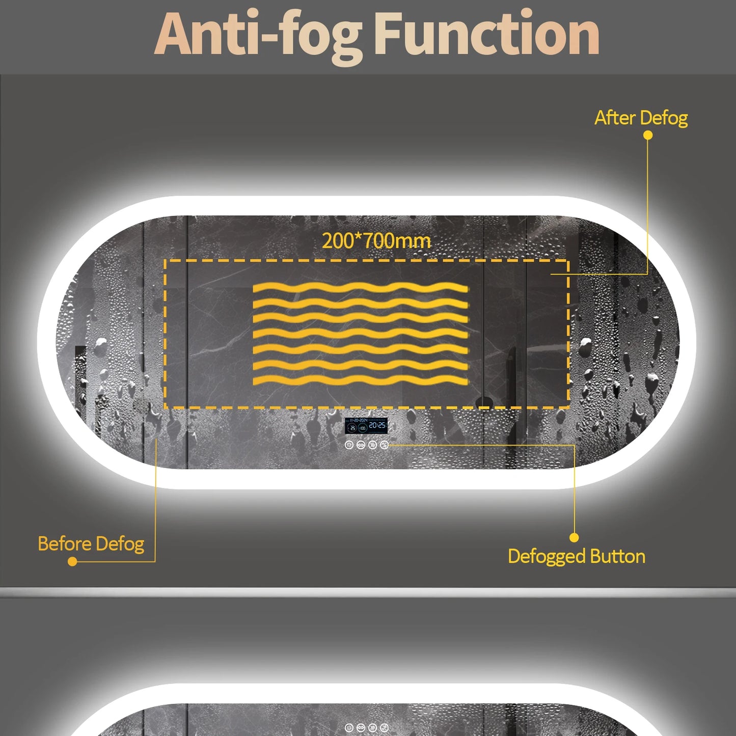 Wall Mounted LED Mirror