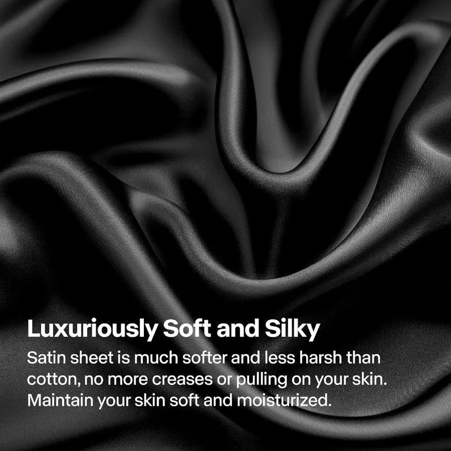Satin Sheet Set for Hair & Skin Care