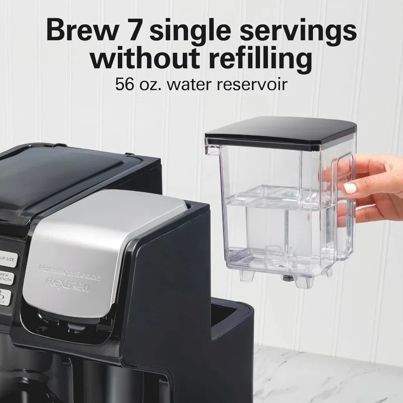 2-Way Coffee Maker, K-Cup, Pods or Grounds, Combo or Single Serve