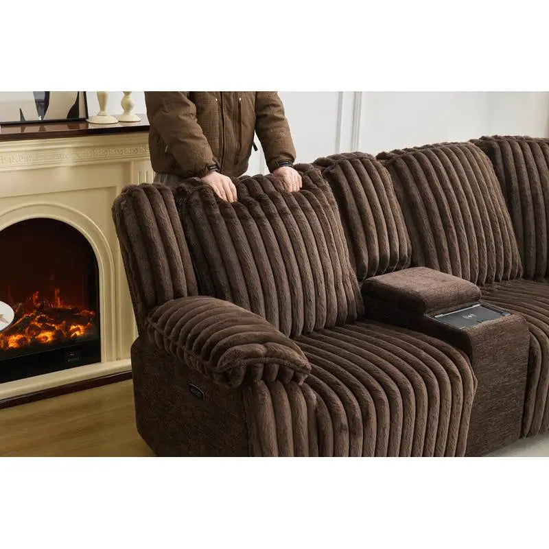 Power Reclining Sectional Sofa Couch