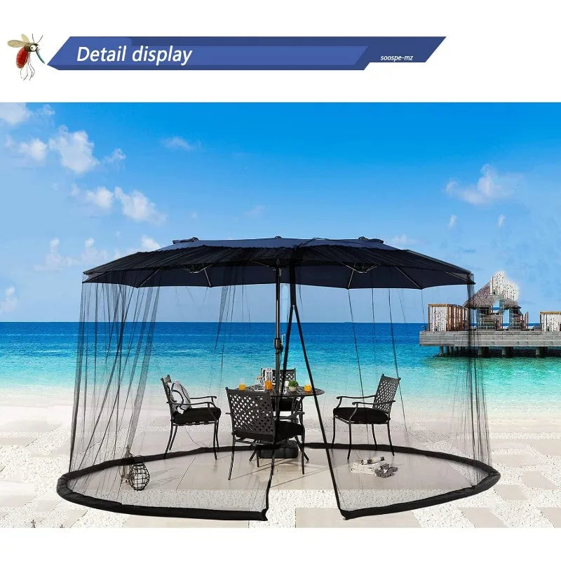 15ft Double-Sided Large Outdoor Umbrella