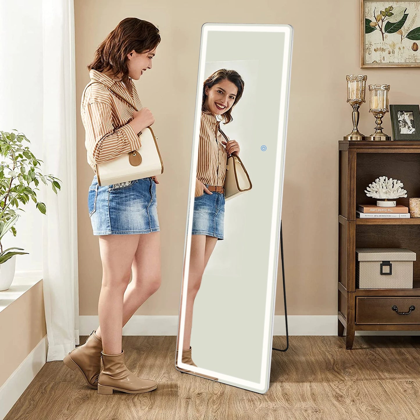 Led 64"x21" Full Length Mirror