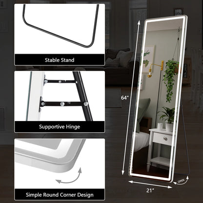 Led 64"x21" Full Length Mirror