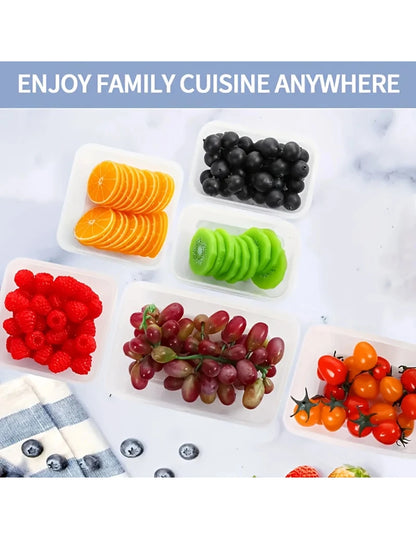 12pcs/Sealed food storage container with easy buckle lid, labels & pens