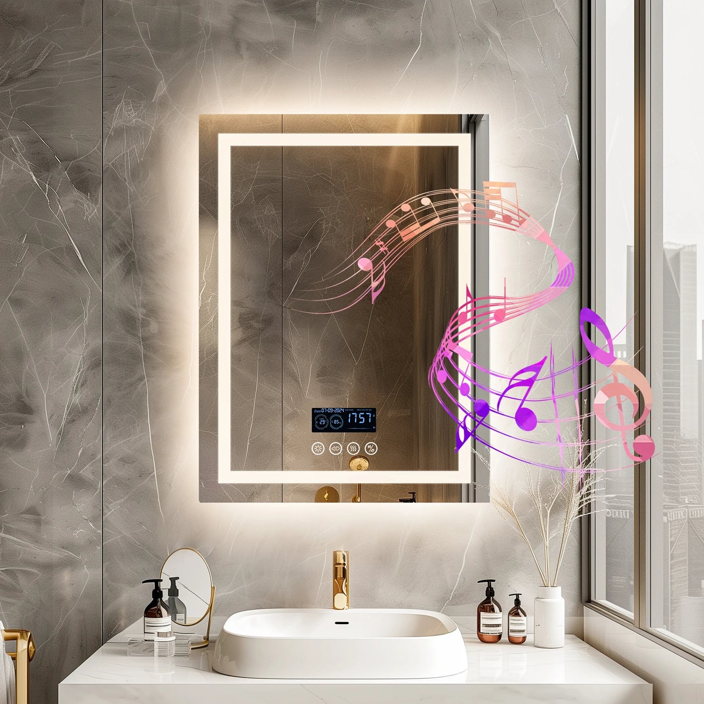 Wall Mounted LED Mirror