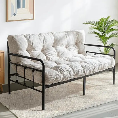 6" Futon Tufted Full Size with Twisted Rope Design