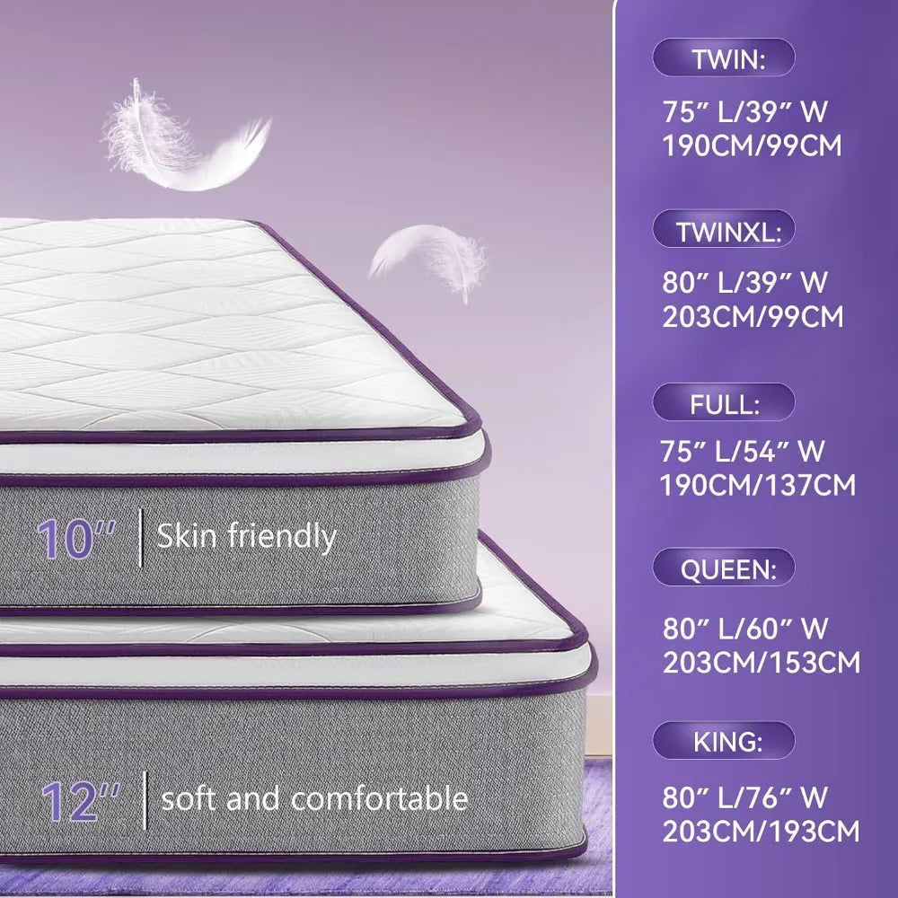 12 Inch Hybrid Memory Foam Mattress