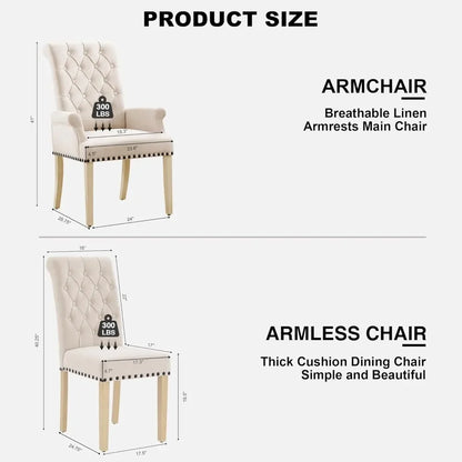 Elegant Tufted Dining Chair Set of 6