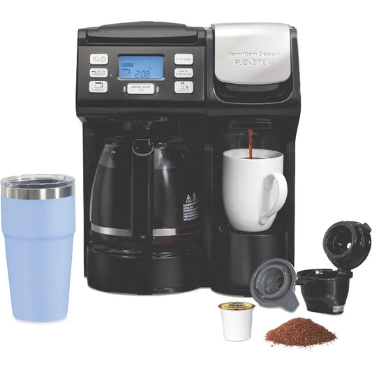 2-Way Coffee Maker, K-Cup, Pods or Grounds, Combo or Single Serve
