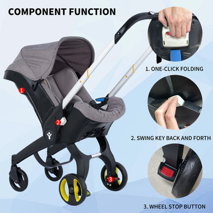 Foldable Baby Stroller with Sunshade