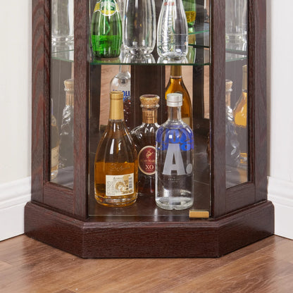 Lighted Corner Curio Cabinet & Display Case