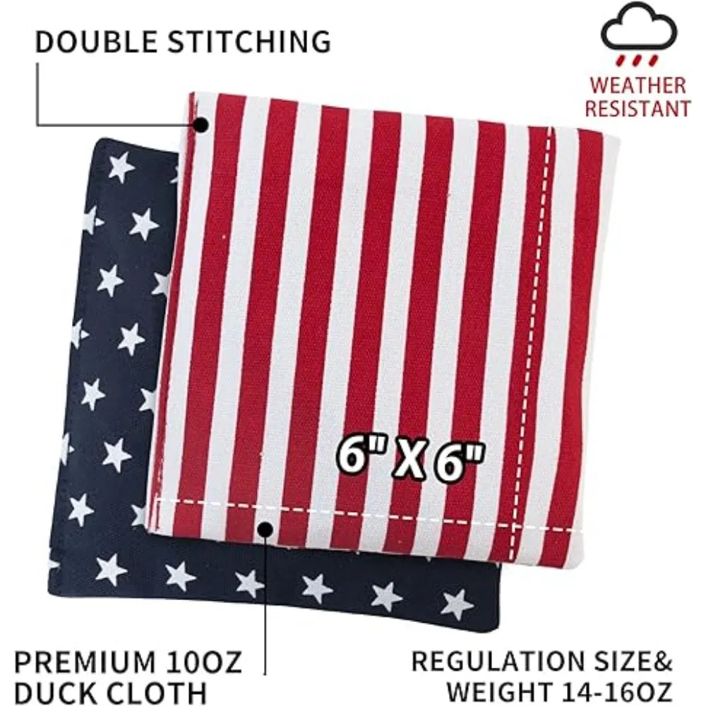 Wood Cornhole Boards Set with Carry Case & 8 Bags