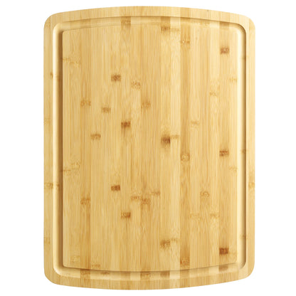 Bamboo Cutting Board 24" x 18" Serving Tray With Juices Groove