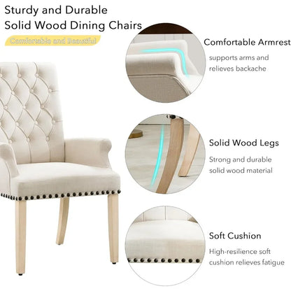 Elegant Tufted Dining Chair Set of 6