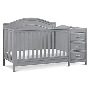 4-in-1 Convertible Baby Crib w/Changing Table