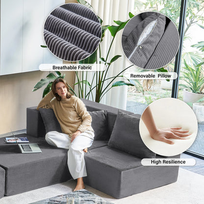 140" Modular Sectional Sofa