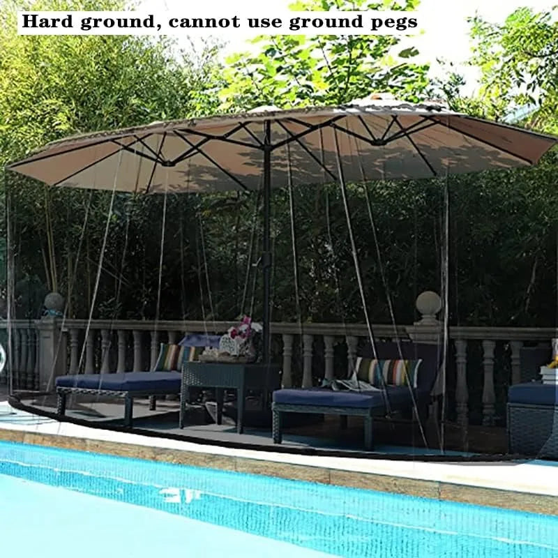 15ft Double-Sided Large Outdoor Umbrella