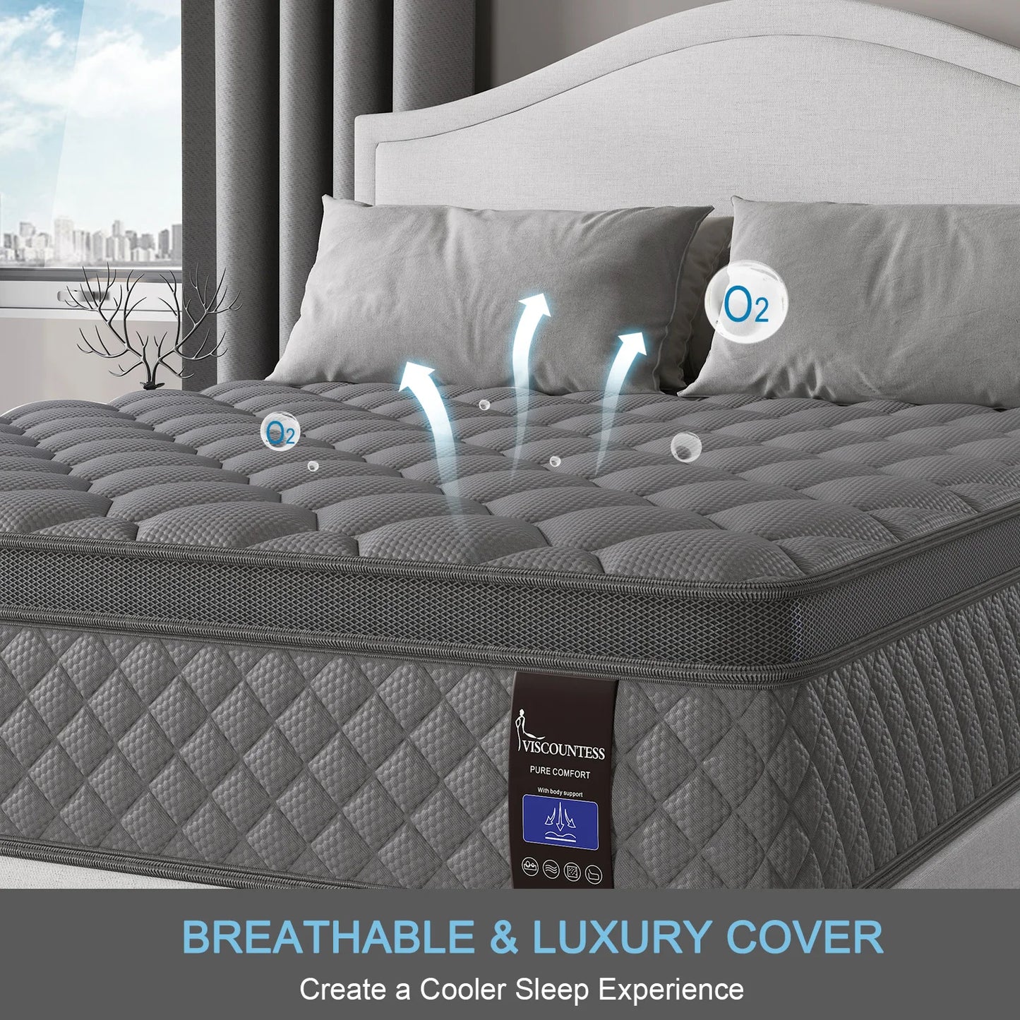 Hybrid Spring Memory Foam Mattress Medium Firm