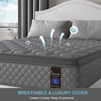 Hybrid Spring Memory Foam Mattress Medium Firm