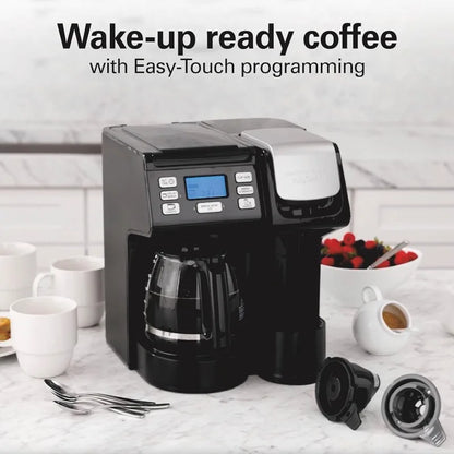 2-Way Coffee Maker, K-Cup, Pods or Grounds, Combo or Single Serve