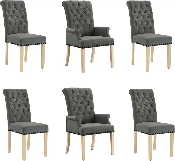 Elegant Tufted Dining Chair Set of 6