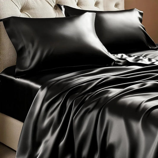 Satin Sheet Set for Hair & Skin Care