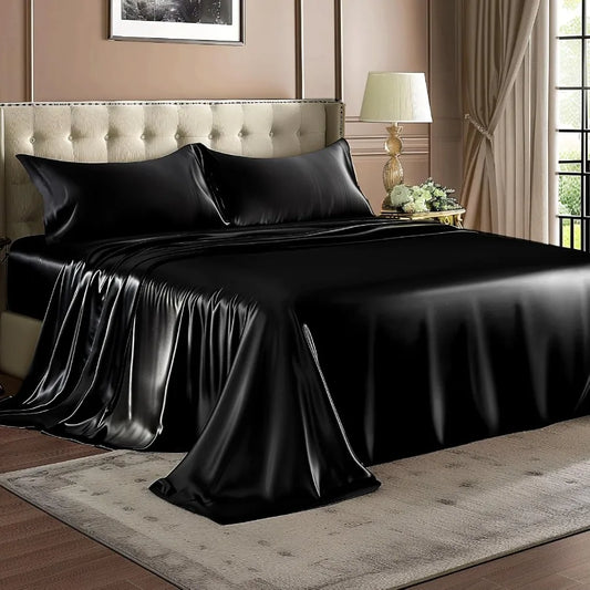 Satin Sheet Set for Hair & Skin Care