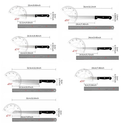 15pcs Chef Knife Set with Scissors & Sharpening Rod