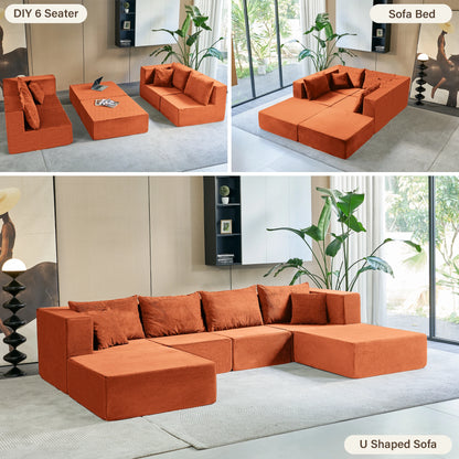 140" Modular Sectional Sofa