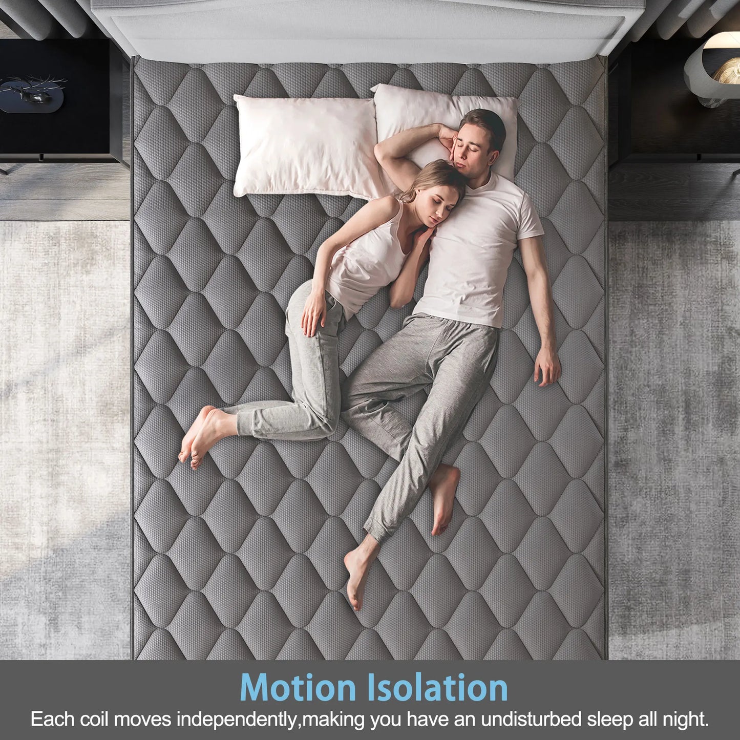 Hybrid Spring Memory Foam Mattress Medium Firm