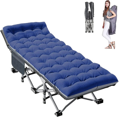 Folding Cot W/Mat Heavy Duty with Carry Bag