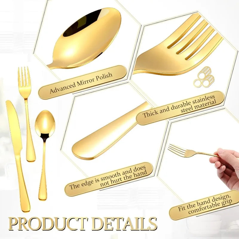300 Pcs Stainless Steel Flatware Set