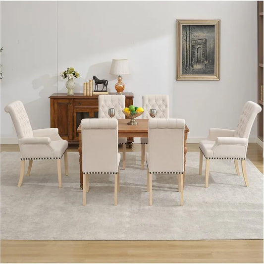 Elegant Tufted Dining Chair Set of 6