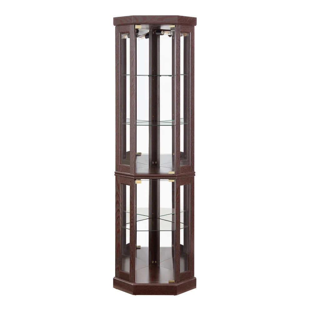 Lighted Corner Curio Cabinet & Display Case