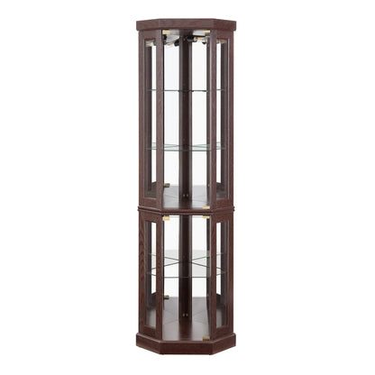 Lighted Corner Curio Cabinet & Display Case