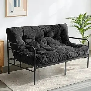6" Futon Tufted Full Size with Twisted Rope Design