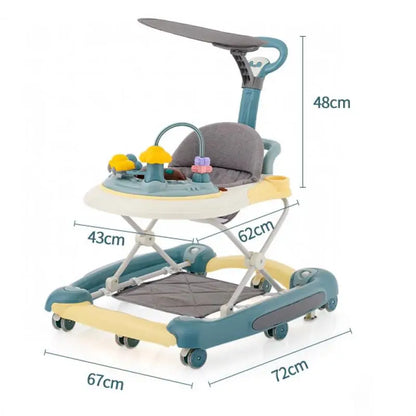 Baby Walker With Awning Anti-Rollover