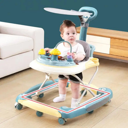 Baby Walker With Awning Anti-Rollover